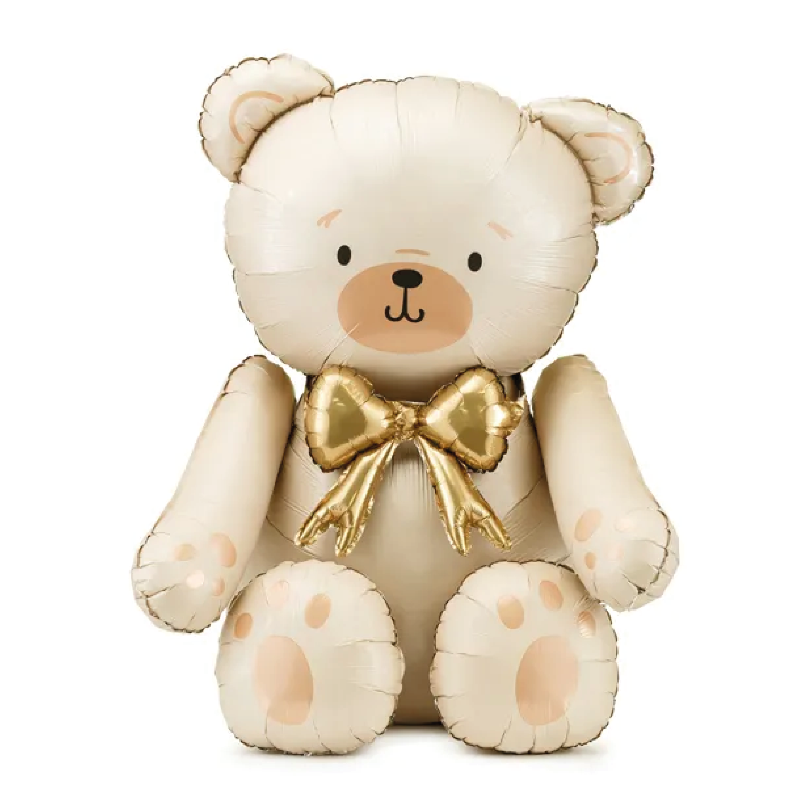 Globo foil de suelo Oso biege XL – La Fiesta de Olivia
