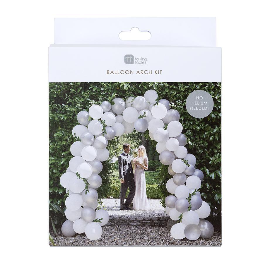 Kit DIY guirnalda globos boda blanco y plata – La Fiesta de Olivia