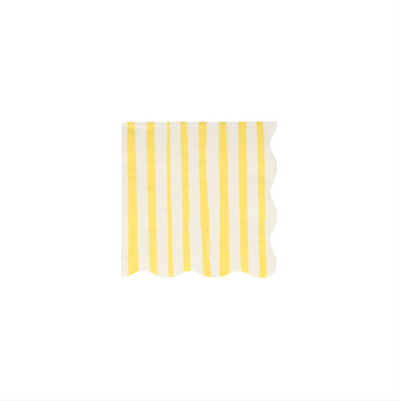 Servilleta amarilla striped / 16 uds.
