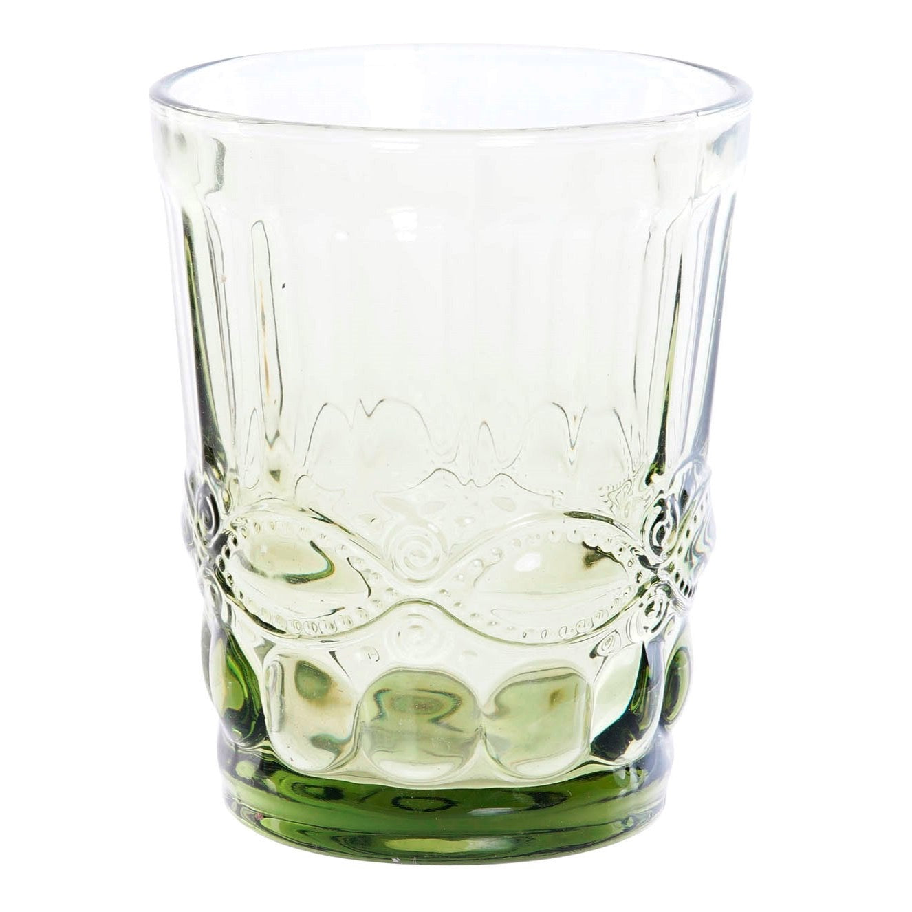 Vaso cristal labrado verde