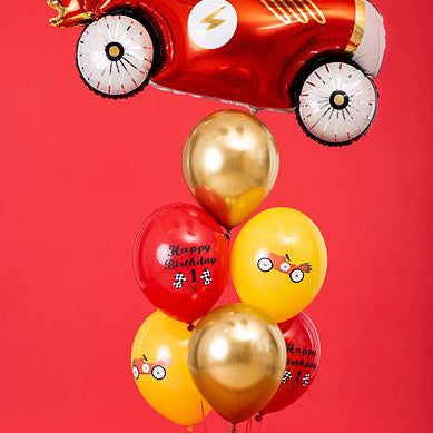 Mix globos coche Happy Birthday / 6 uds.