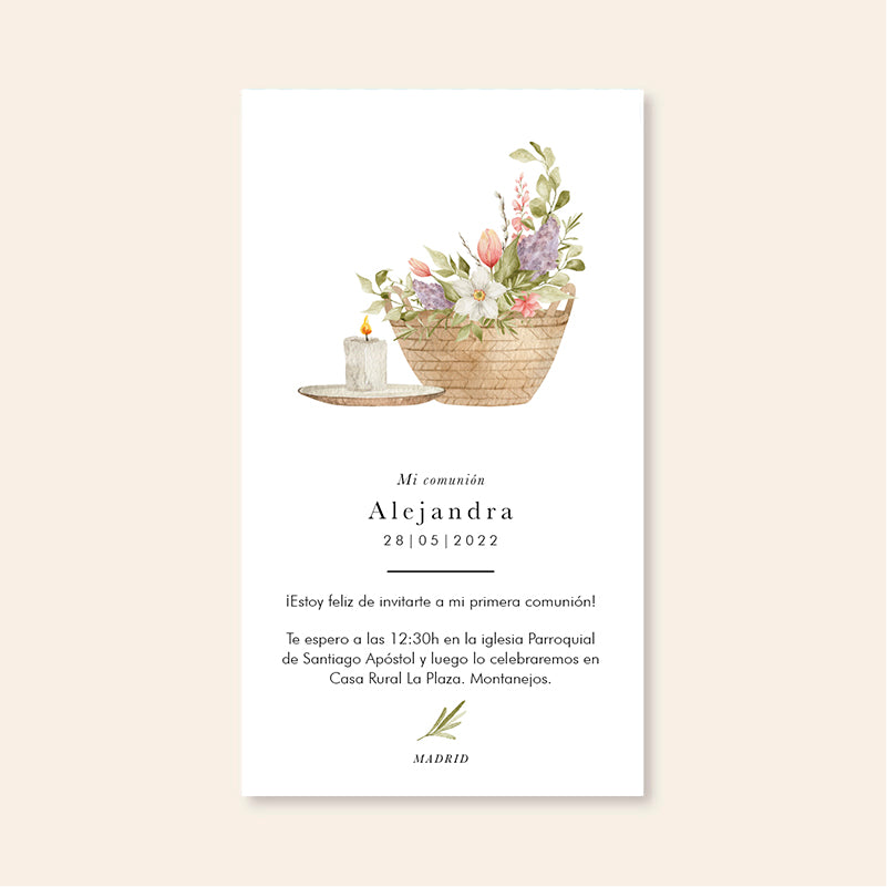 Invitaciones personalizadas bodegón Spring