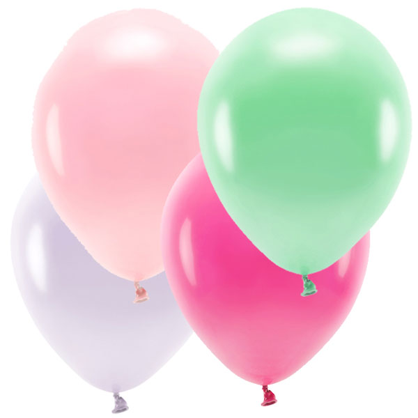 10 Ballons Pastels Nacrés: Blancs, Verts, Roses - Les Bambetises