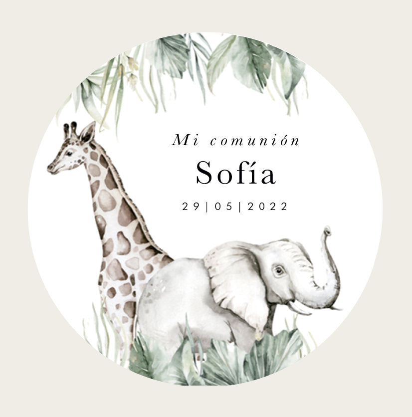 Pegatina personalizada safari baby – La Fiesta de Olivia