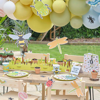 Sensory bug table perfect for entertaining kids at a party this summer