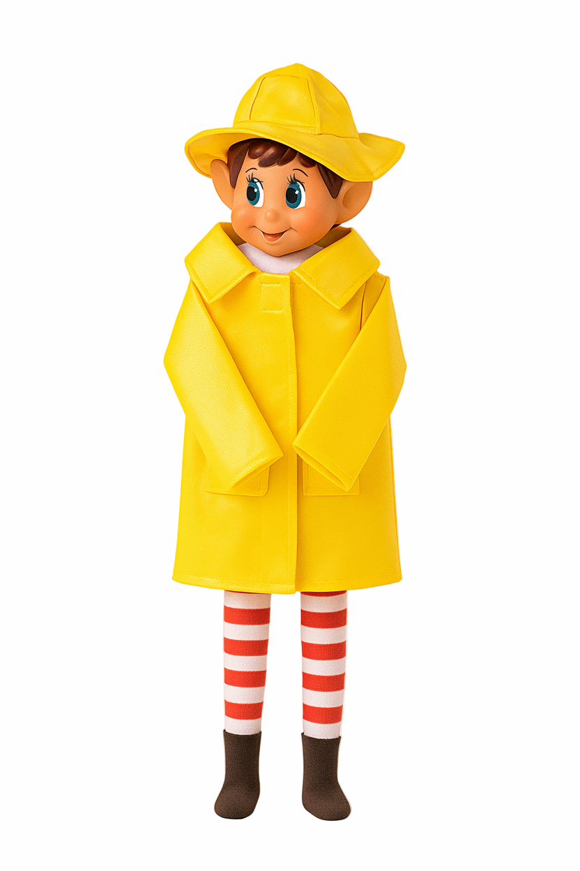 Mini disfraz para Elfo impermeable amarillo