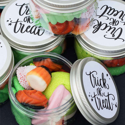 Trick or Treat Halloween candy jars