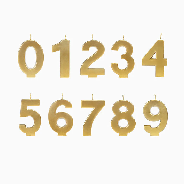 Velas número dourado básico
