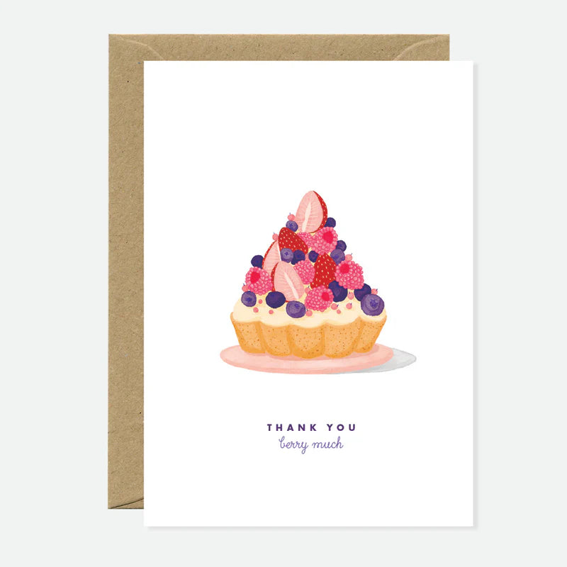 Tarjeta felicitación Thank You Berry Much