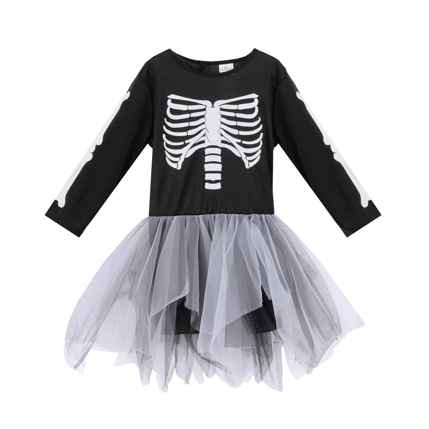 Vestido de esqueleto con tul Halloween