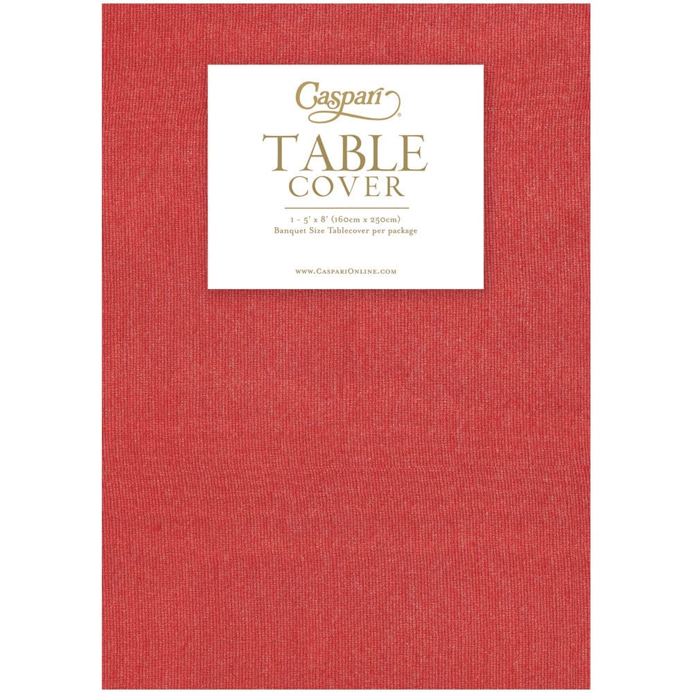 Red moire tablecloth