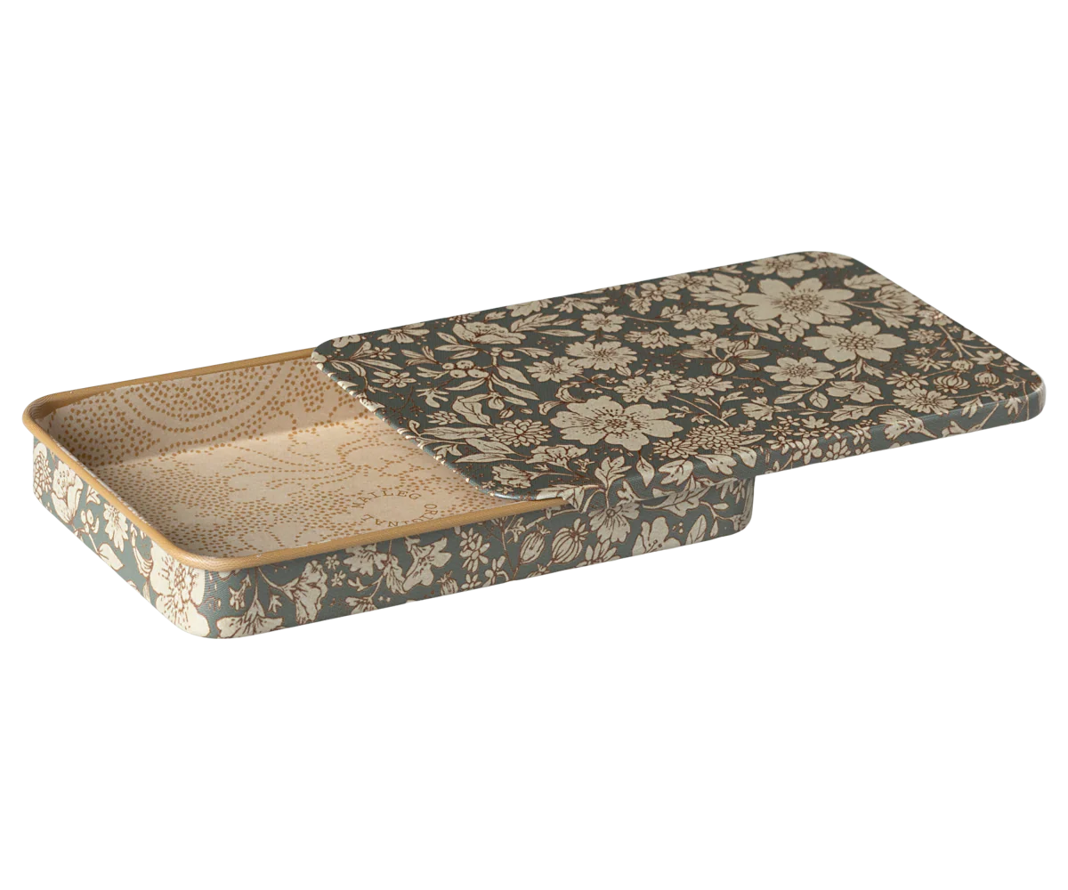 Caja metal con tapa corredera Blossom Azul