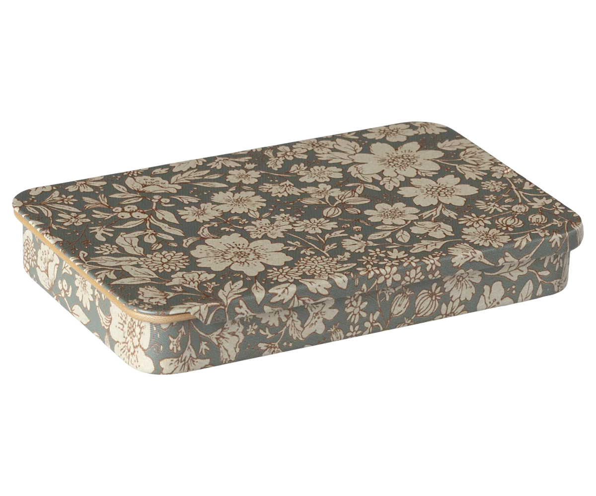 Caja metal con tapa corredera Blossom Azul
