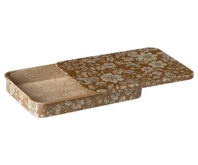 Caja metal con tapa corredera Blossom Mostaza