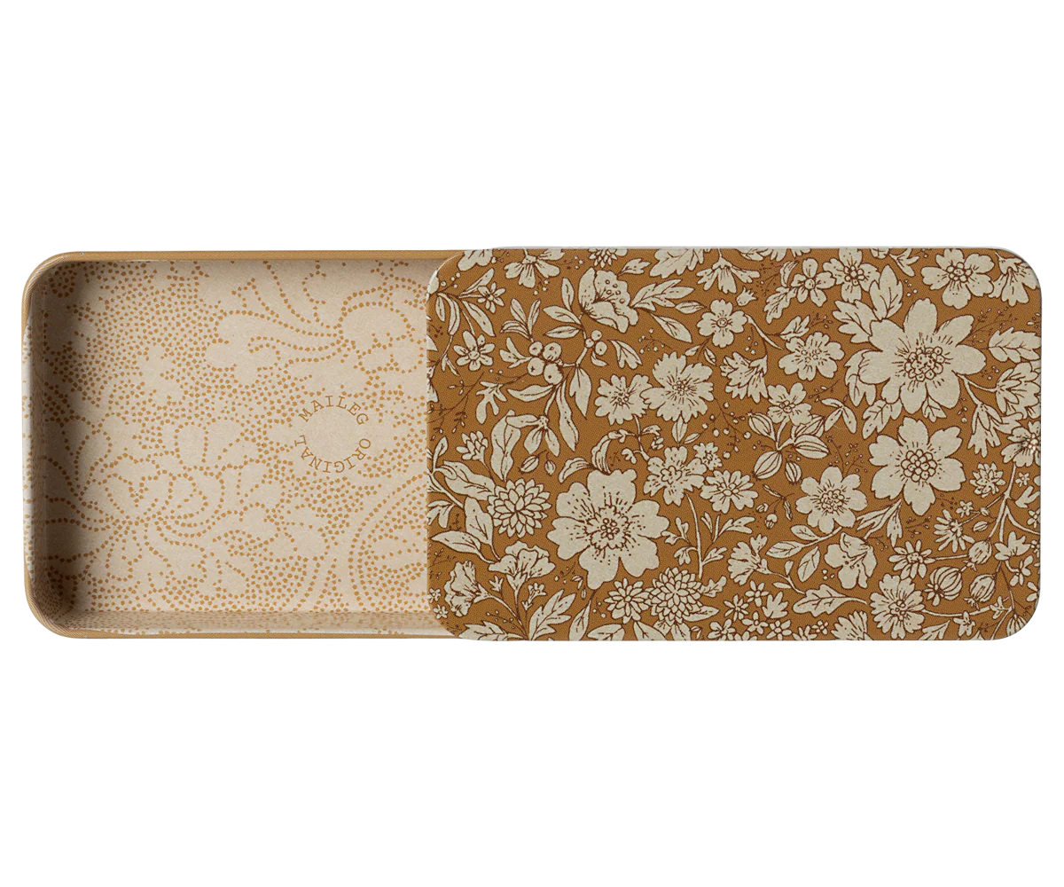 Caja metal con tapa corredera Blossom Mostaza
