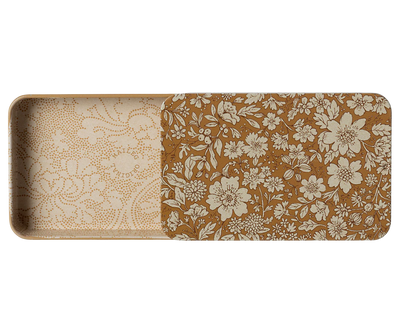 Caja metal con tapa corredera Blossom Mostaza