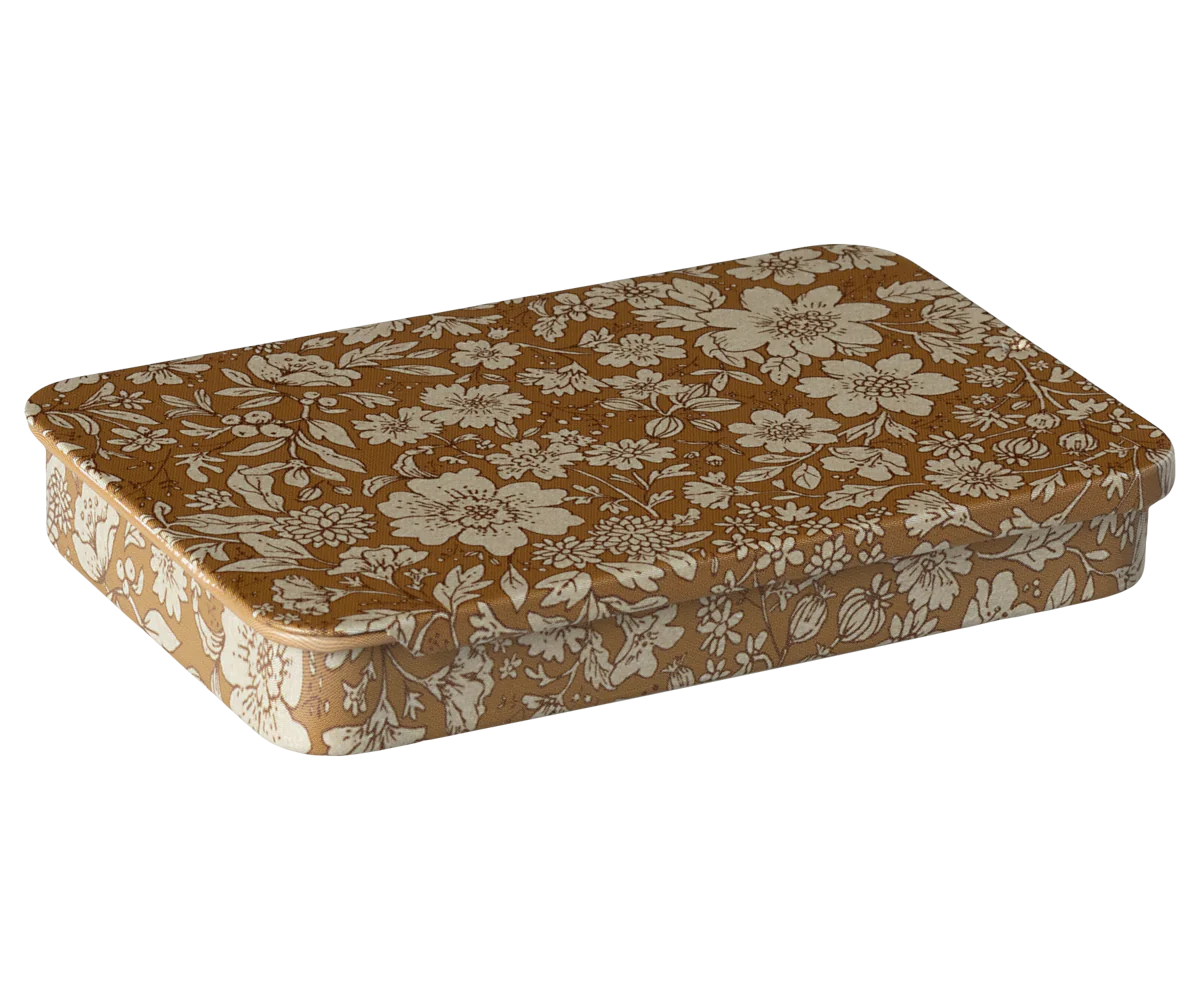 Caja metal con tapa corredera Blossom Mostaza