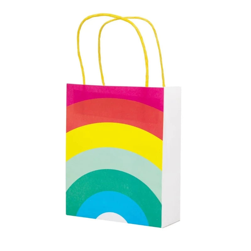 Multicolored rainbow paper bags / 8 units.