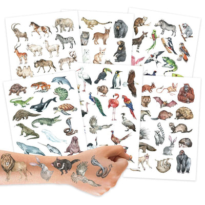 Temporary tattoo mix animals / 100 pc.