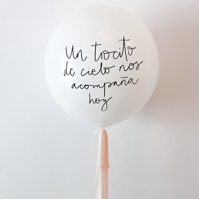 Balloon L tecidos de hortelã insuflados, Liberty flores e Lettering <br> (apenas Barcelona e Madrid)</br>