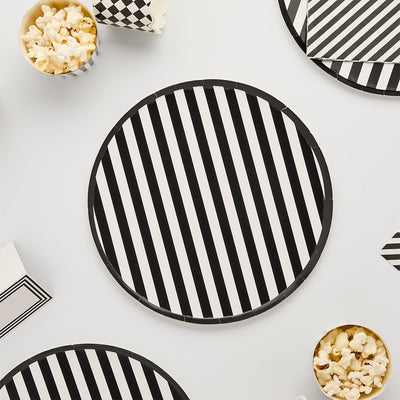 Plato rayas monochrome/ 8 uds.