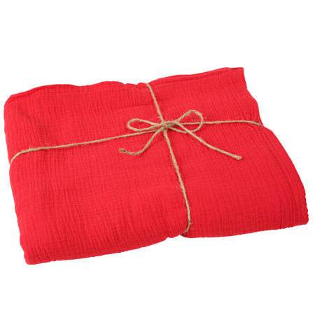 Mantel de bambúla rojo