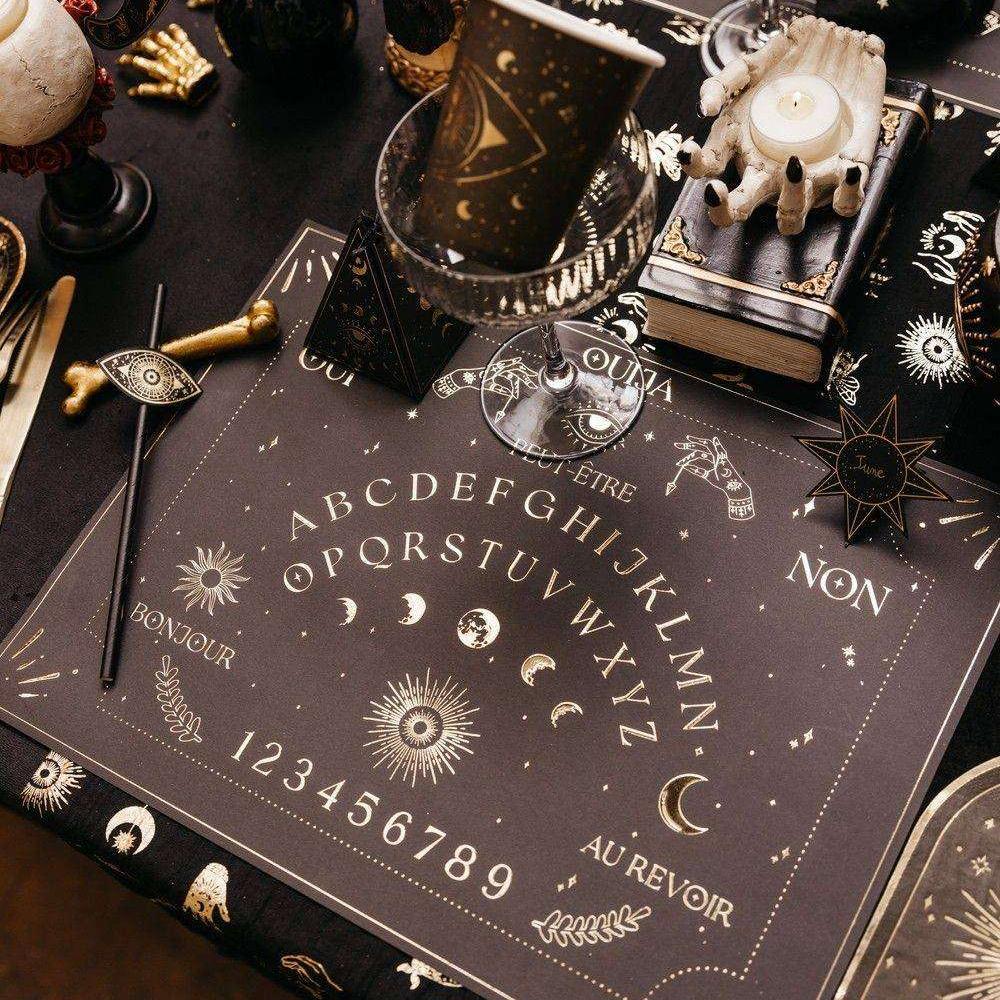 Mantel individual ouija Halloween / 8 uds.