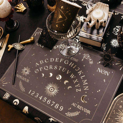 Mantel individual ouija Halloween / 8 uds.