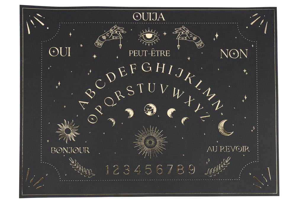 Mantel individual ouija Halloween / 8 uds.