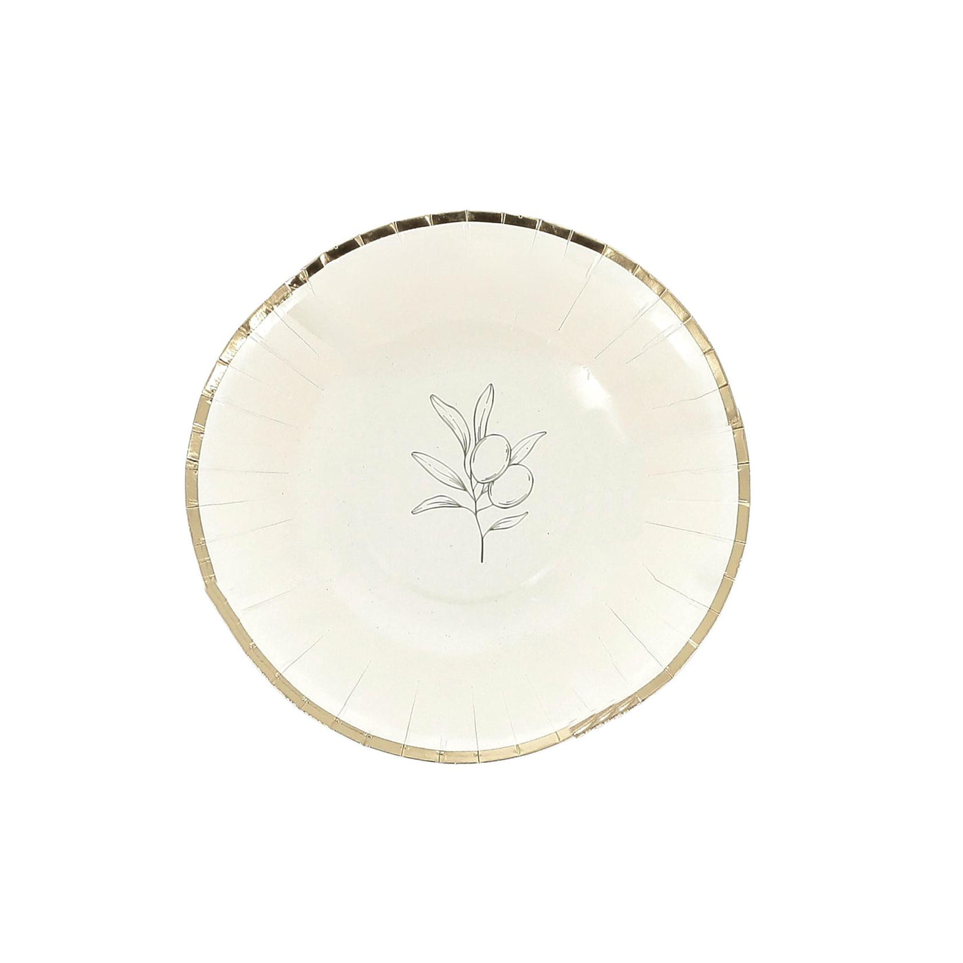 cuencos de aceite de oliva, cartón, crema y oro ø13,5cm