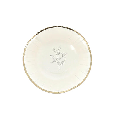 cuencos de aceite de oliva, cartón, crema y oro ø13,5cm