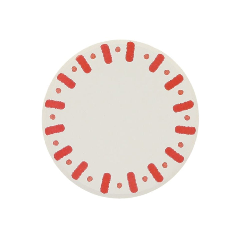 platos pequeños Mix&Match de cartón rojo y blanco ø18cm