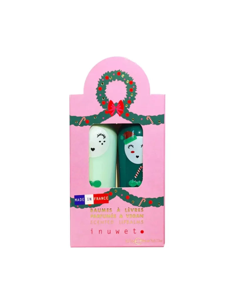 Set de 2 bálsamos labiales color Manzana y Cereza