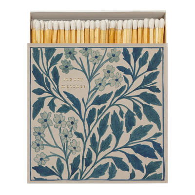 Caixa de fósforos floral azul
