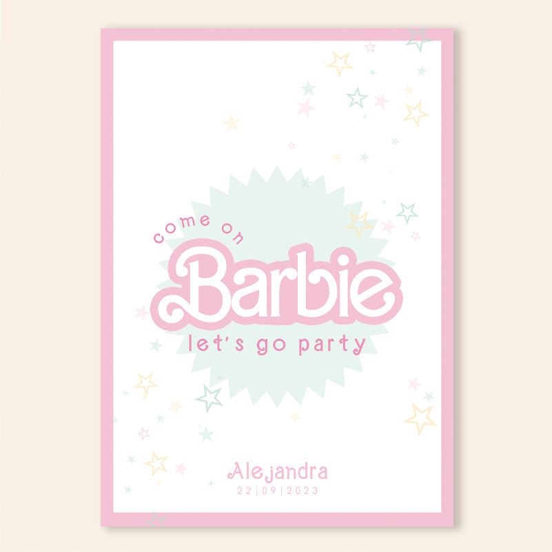 Cartel personalizado Come on Barbie