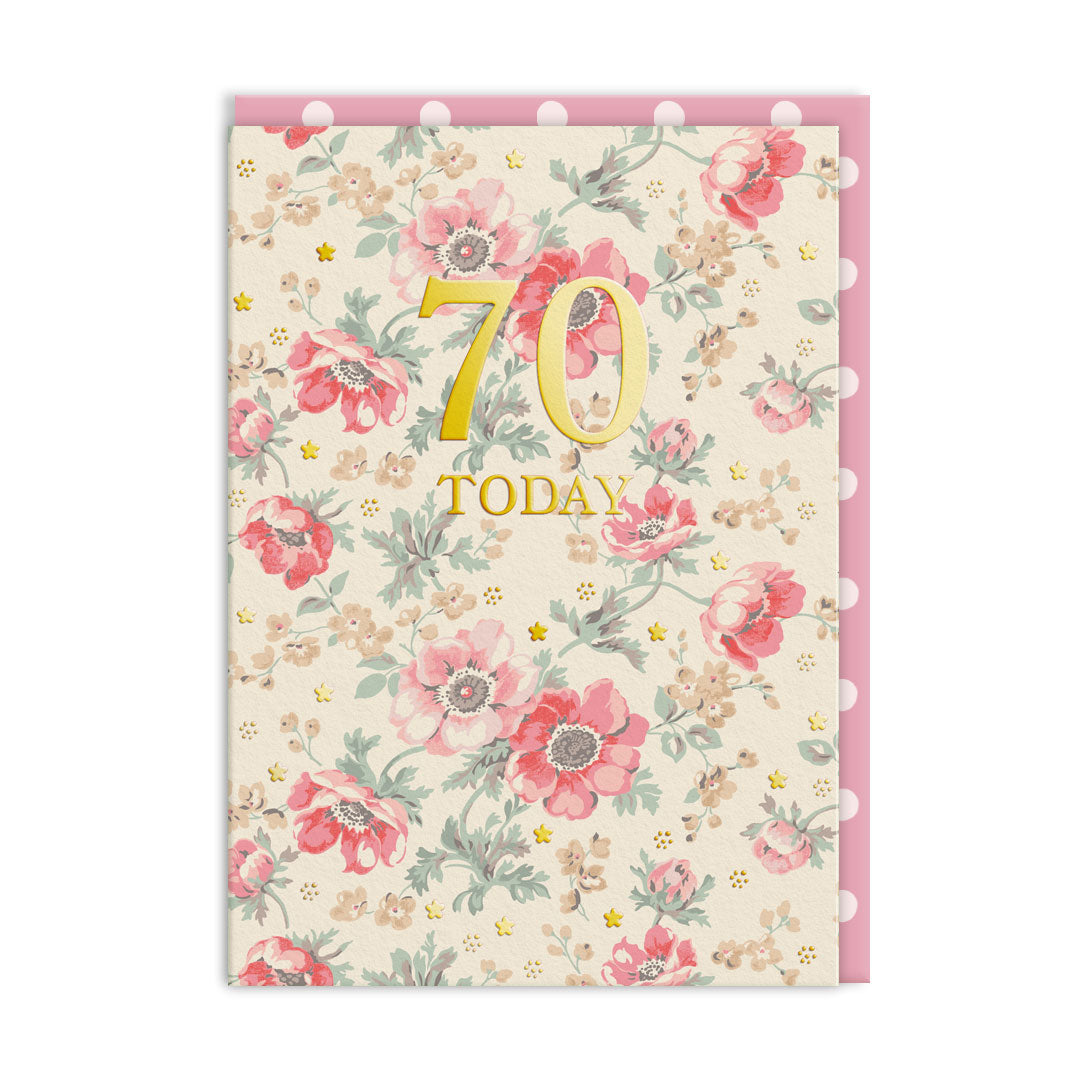 Cartão de aniversário 70 anos · Cath Kidston – La Fiesta de Olivia