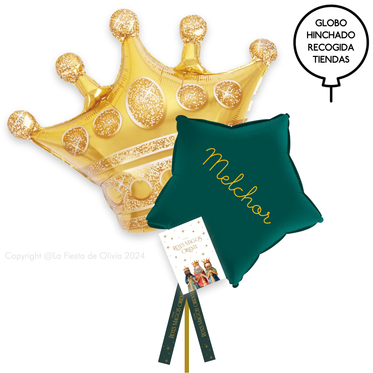 Wreath bouquet e Melchior star inflado com hélio <br>(apenas Barcelona e Madrid)<br>