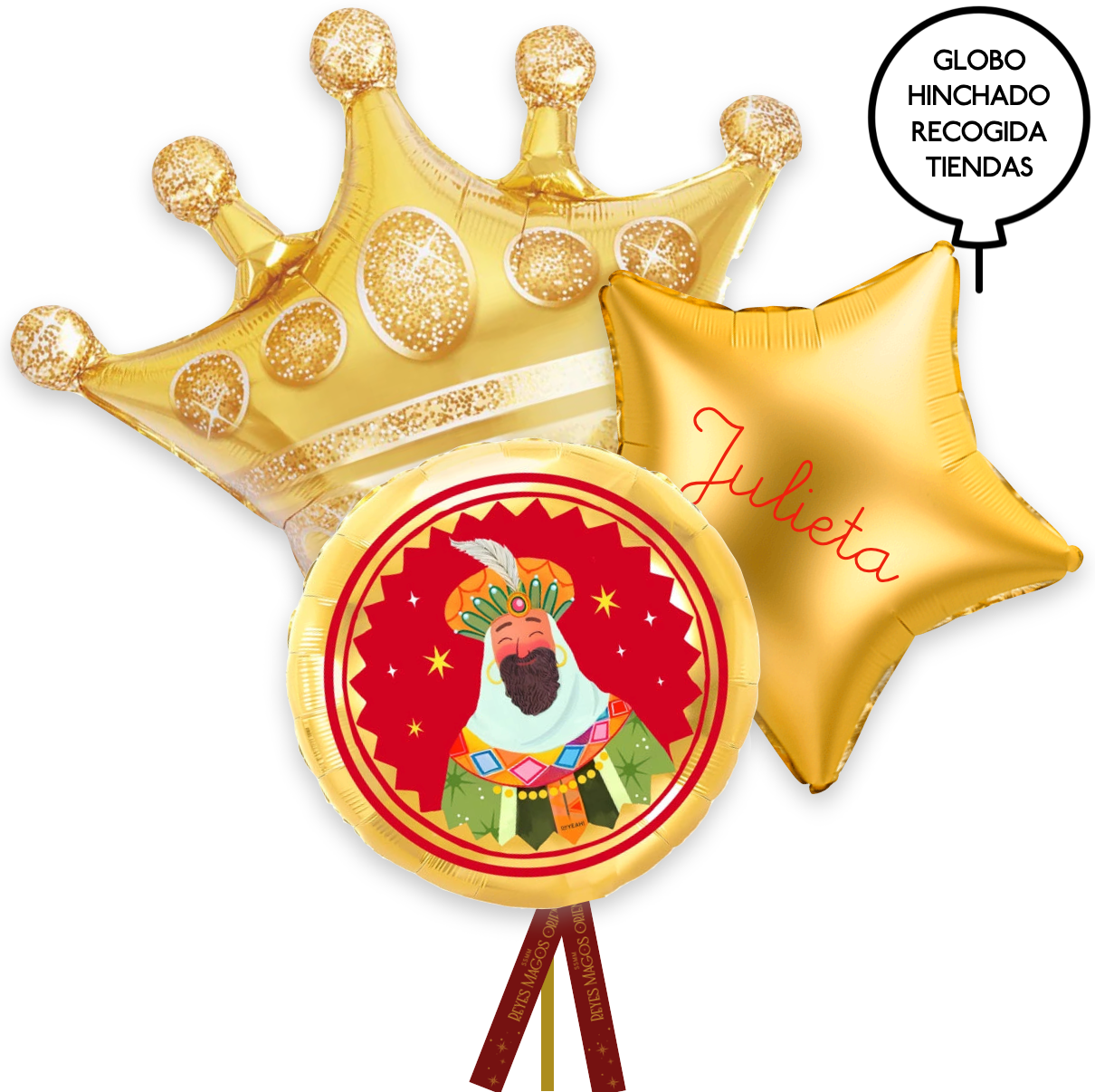 Bouquet corona y estrella Baltasar cinta raso HELIO