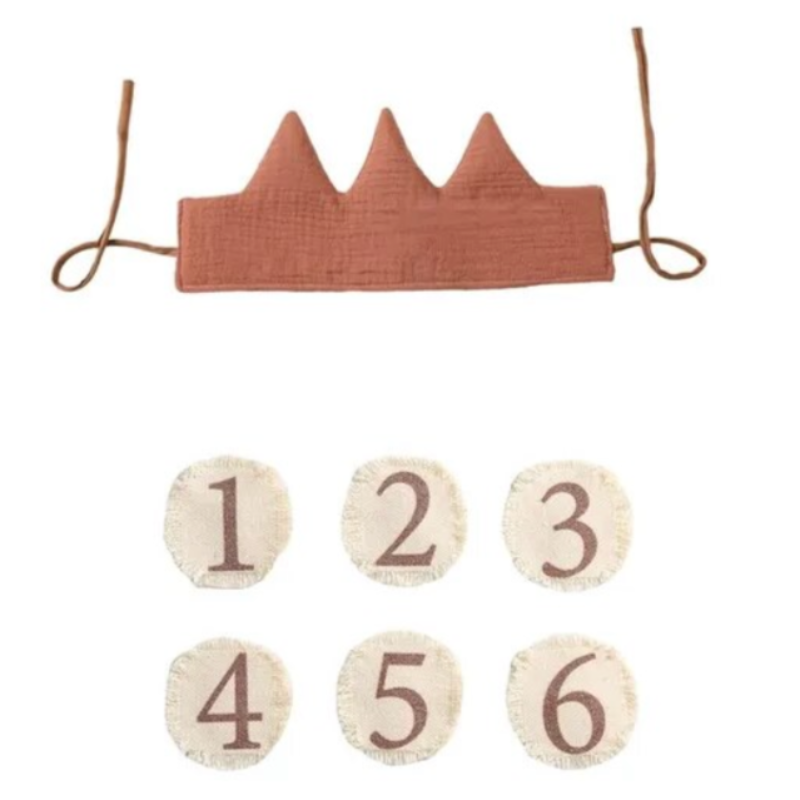Boho birthday crown tile numbers