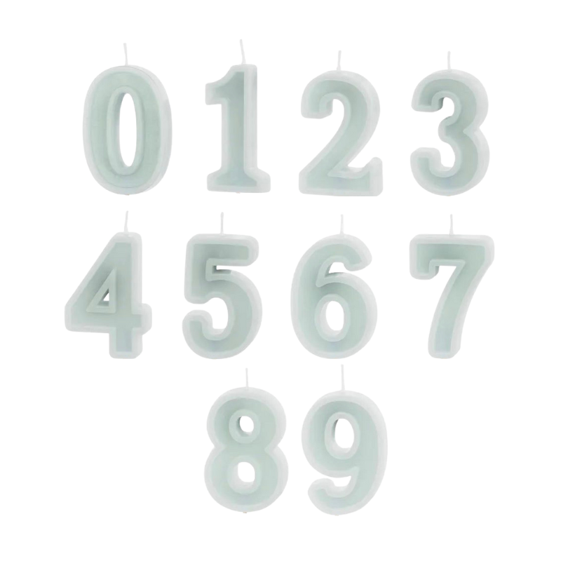 Candle number mint basic edge