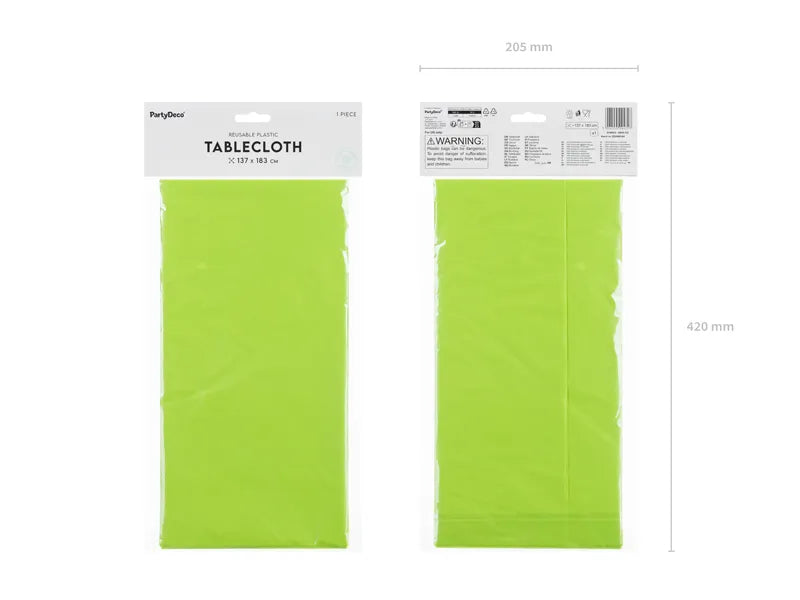 Toalha de mesa sintética reutilizável verde claro
