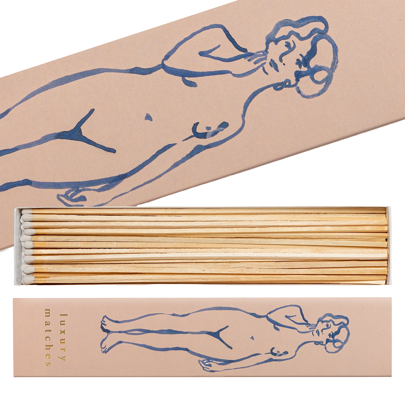 Caixa de fósforos longos nus