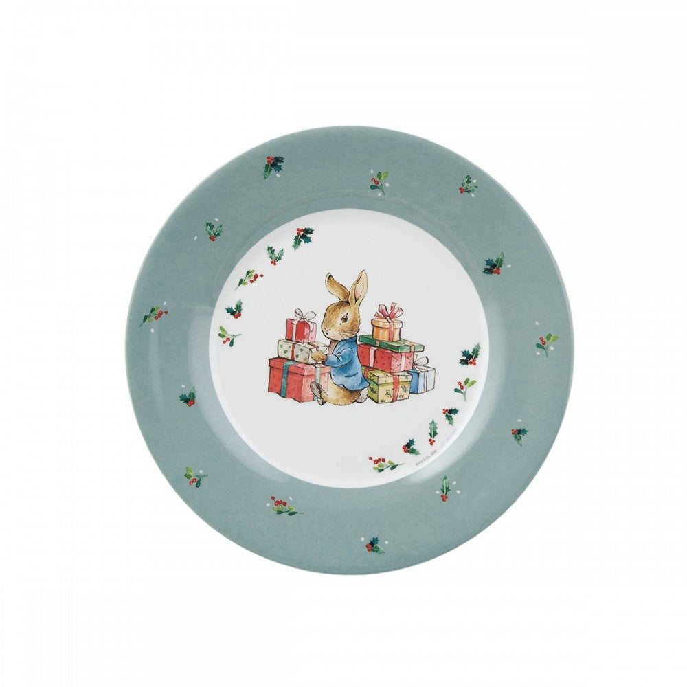 Plato de postre Navidad Peter Rabbit