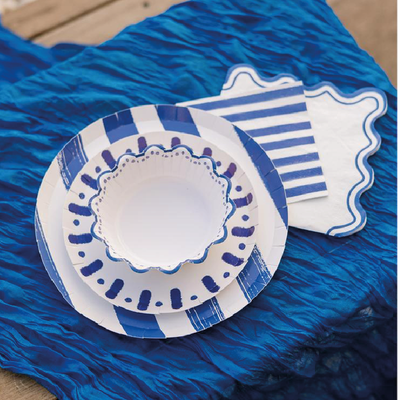 Servilletas Lunch rayas azul