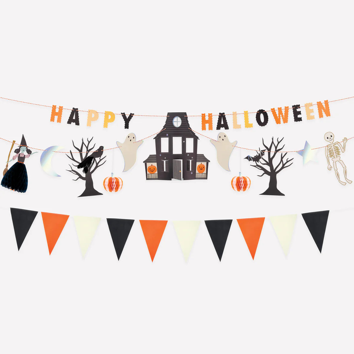 Garland set Happy Halloween vintage