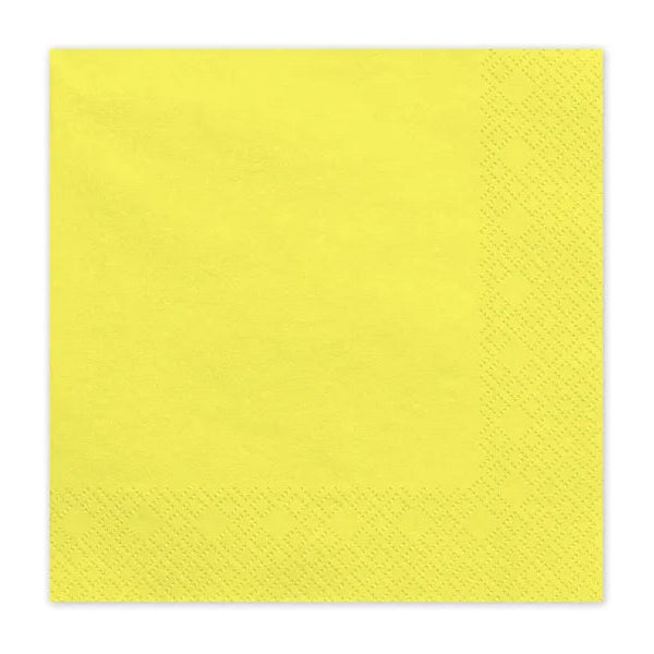 Guardanapos de papel amarelo /20 unidades.