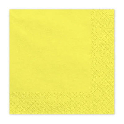 Guardanapos de papel amarelo /20 unidades.