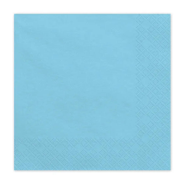Guardanapos de papel azul claro / 20 unidades.