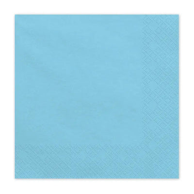 Guardanapos de papel azul claro / 20 unidades.