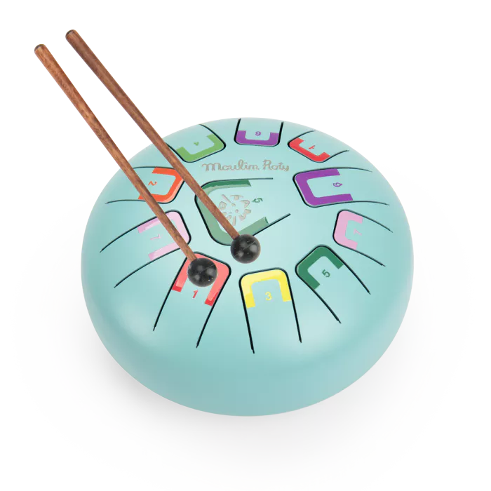 Tambor mediano de lengüetas Turquesa